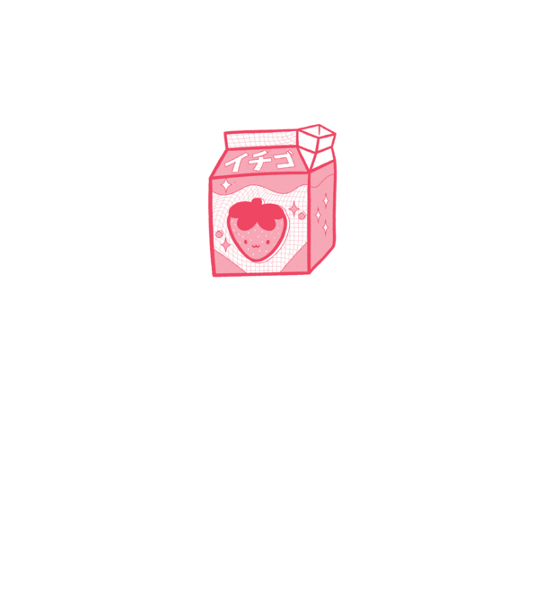 Strawberry Milk minta fekete pólón