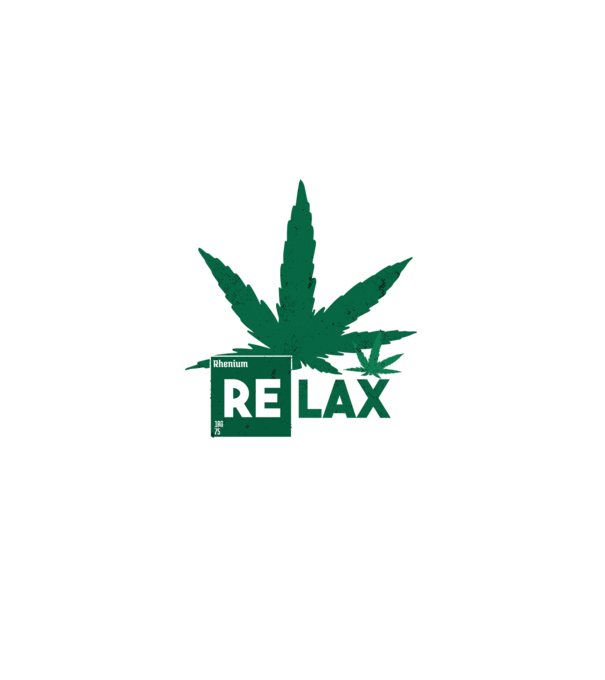 Relax Cannabis minta fekete pólón