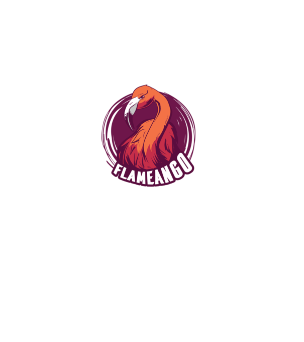 Flamingo minta fehér pólón