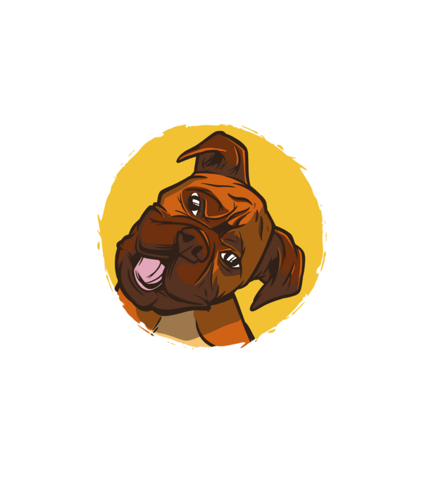 Boxer minta fehér pólón