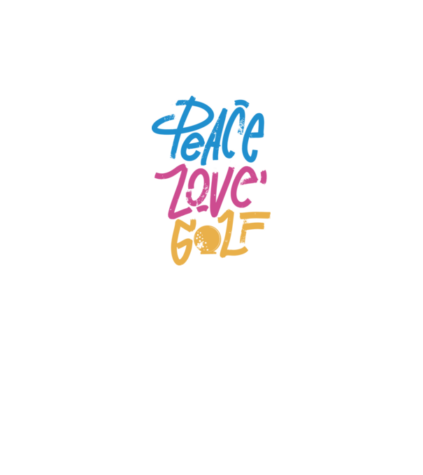 Peace love golf minta fekete pólón