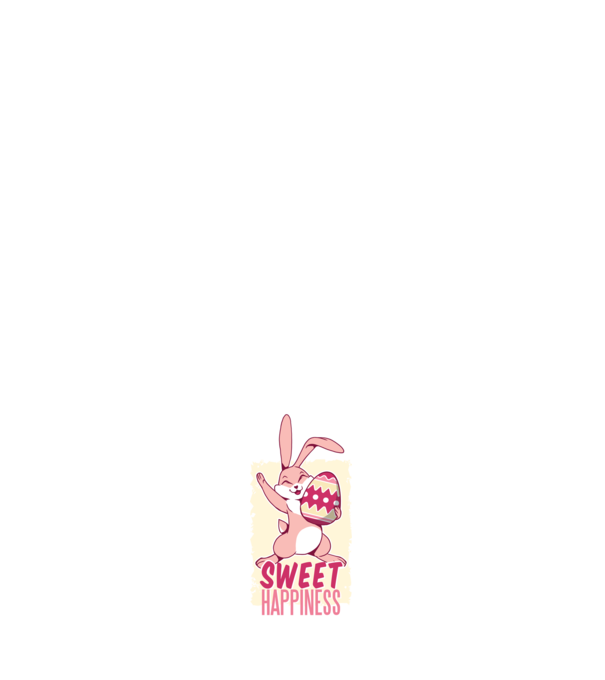 Sweet Happiness Húsvétra Nyuszis póló minta sötétkék pólón