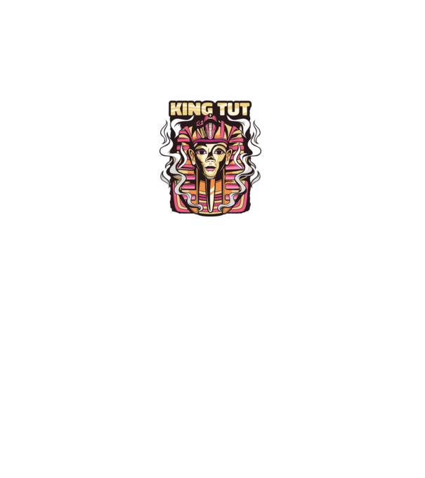 King Tut - Tutanhamon Fáraó minta fehér pólón