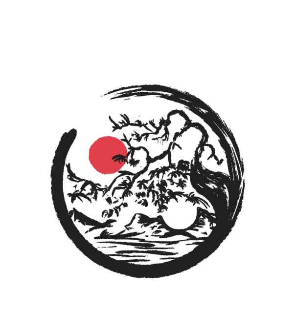 Jin Jang Bonsai minta fehér pólón