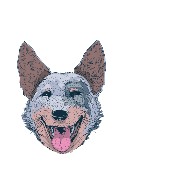 Boldog pásztorkutya minta fehér pólón