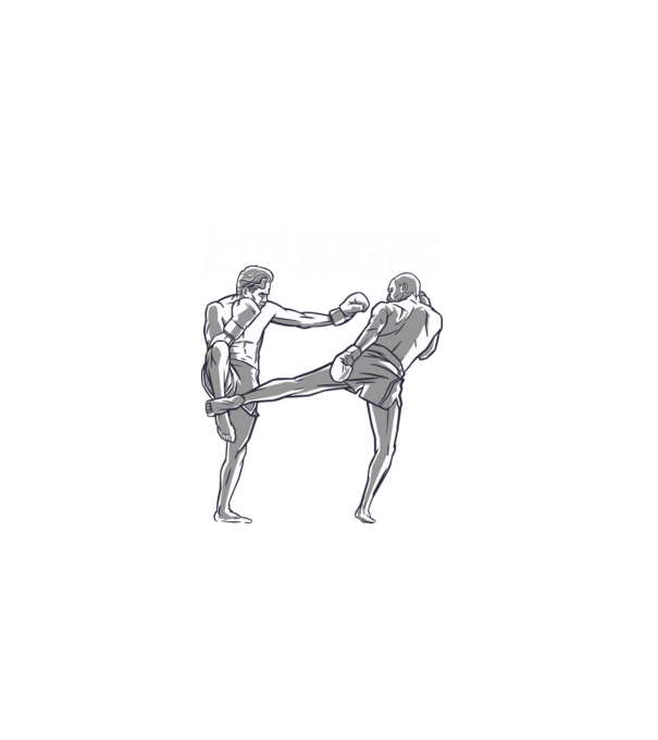 Kickboxing minta fekete pólón
