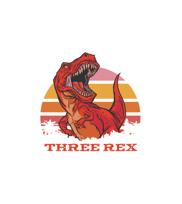 T Rex minta fehér pólón
