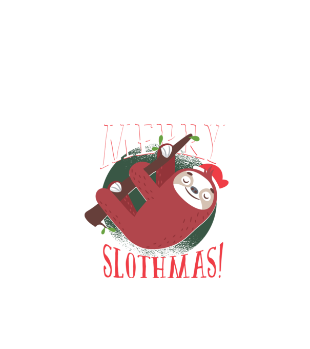 Merry Slothmas Lajháros Karácsony minta fekete pólón
