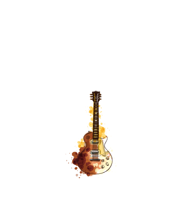 Gitár festmény minta homokszín pólón