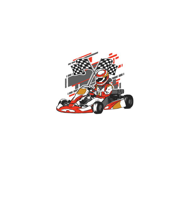 Gokart minta fekete pólón