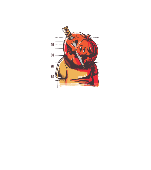Halloween Tök Fej Börtön minta fehér pólón