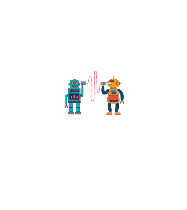 Walkie Talkie Robot minta fehér pólón