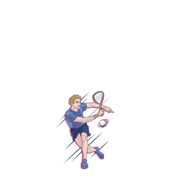 Squash minta fehér pólón