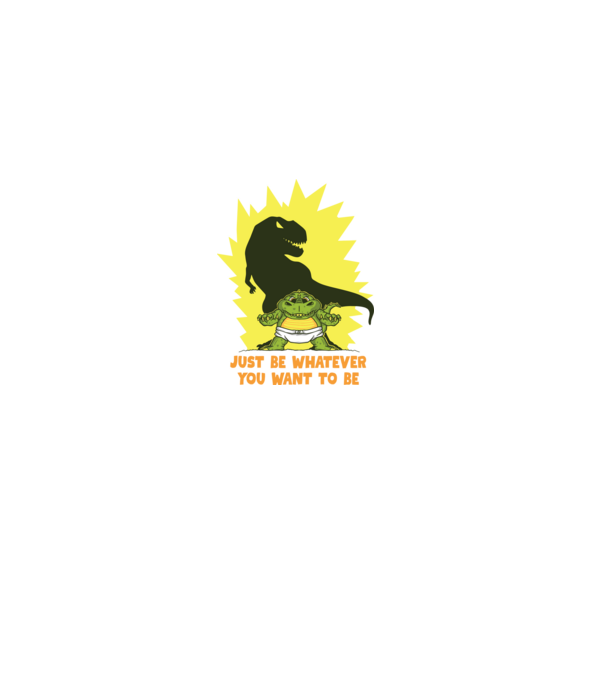 Baba TRex árnyékkal minta fehér pólón