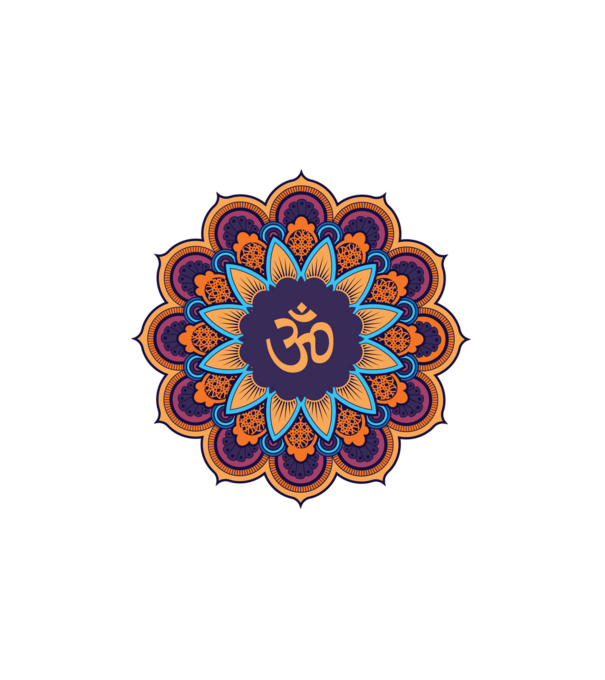 Mandala minta fehér pólón