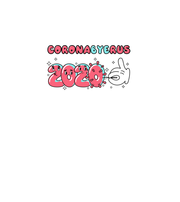Coronabyrus 2020 minta fehér pólón