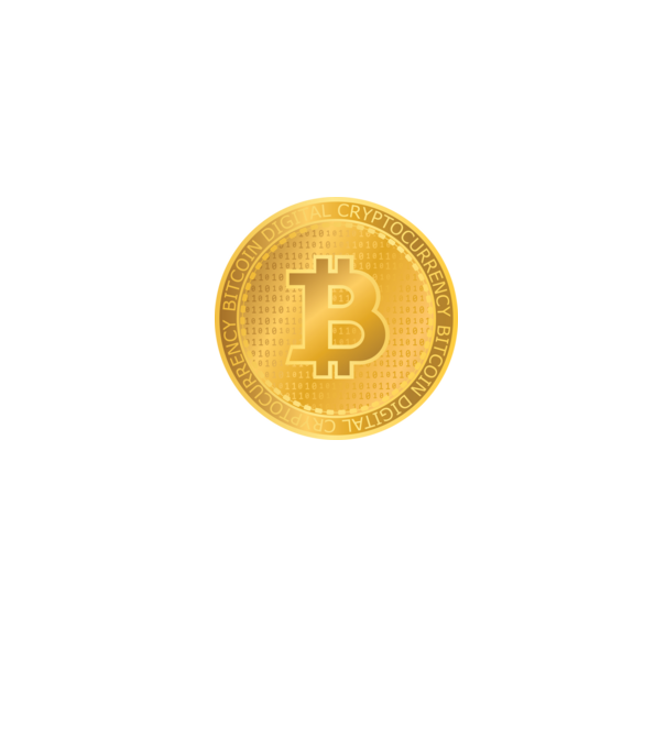 Bitcoin Arany érme minta farmerkék pólón