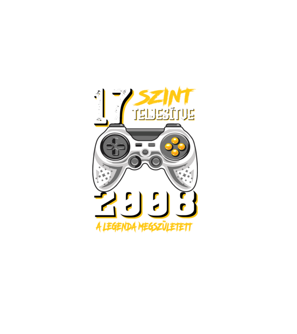 GAMER szint teljesítve 17. 2008 minta sötétkék pólón