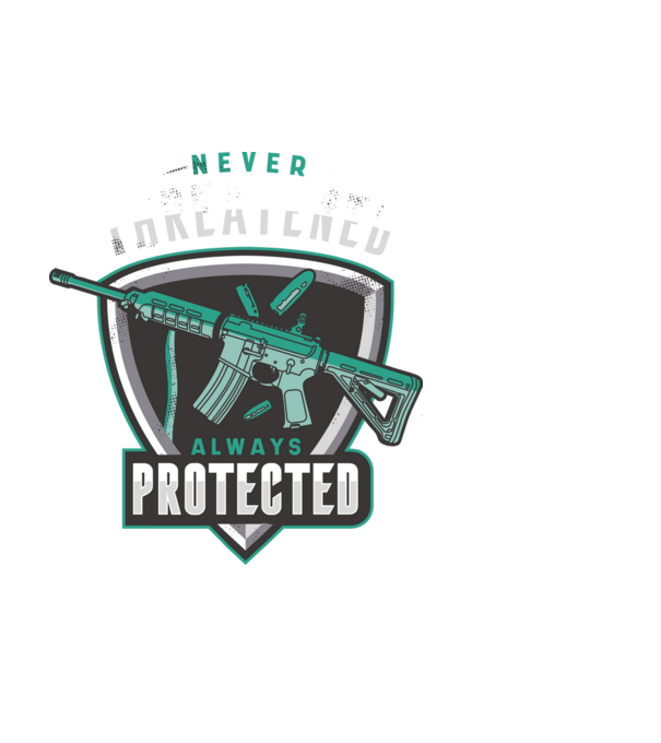 Never threatened always protected minta fehér pólón