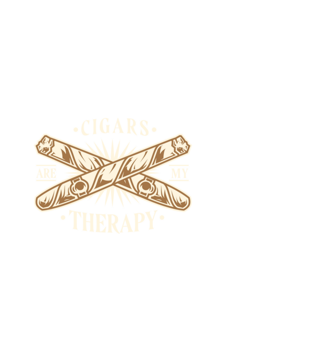 Cigars Are My Therapy minta fekete pólón