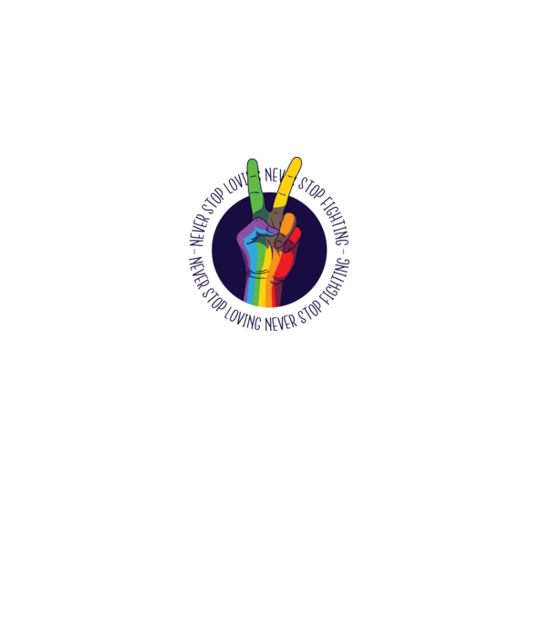 Peace Hand Pride minta szürke pólón