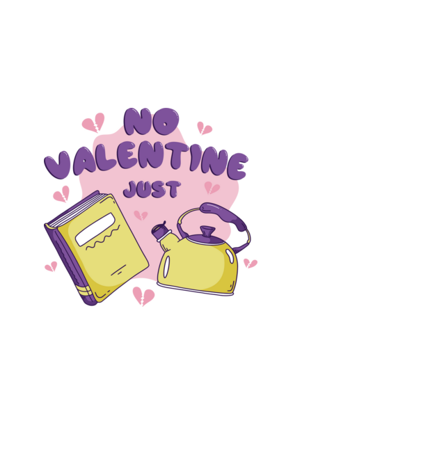 No Valentine minta fekete pólón
