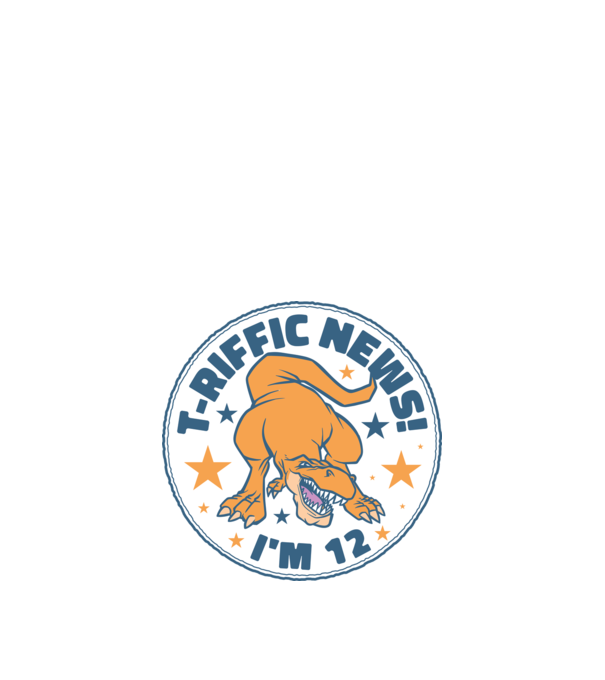 T-rex Terrific news i'm 12 minta királykék pólón