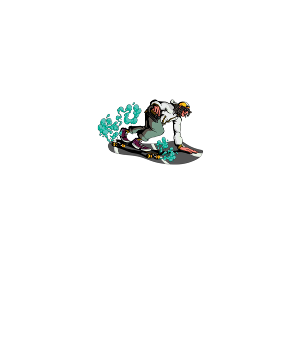 Longboard minta szürke pólón