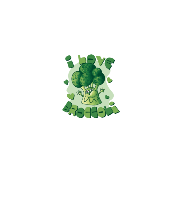 Broccoli Lover minta fekete pólón