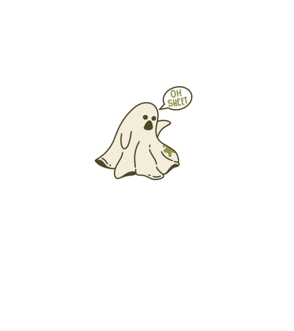 Sheet Ghost minta fekete pólón