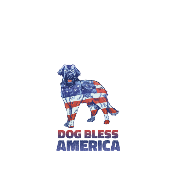 Dog Bless America minta fehér pólón