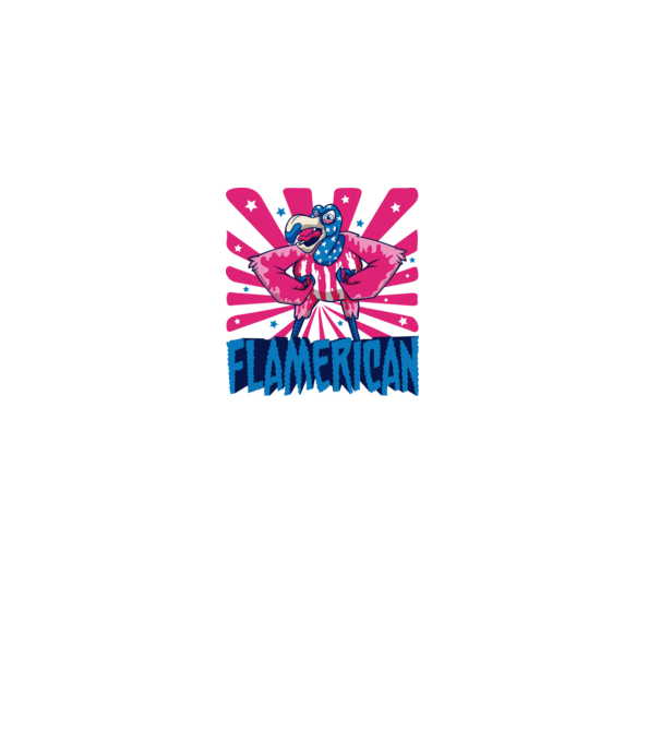 Flamerican minta fekete pólón