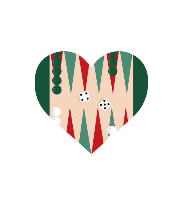 Backgammon minta fehér pólón
