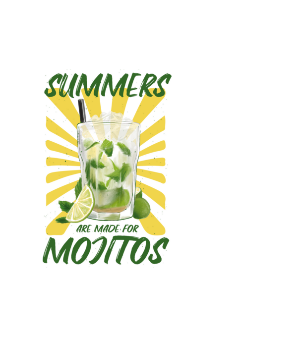 Mojito minta fehér pólón