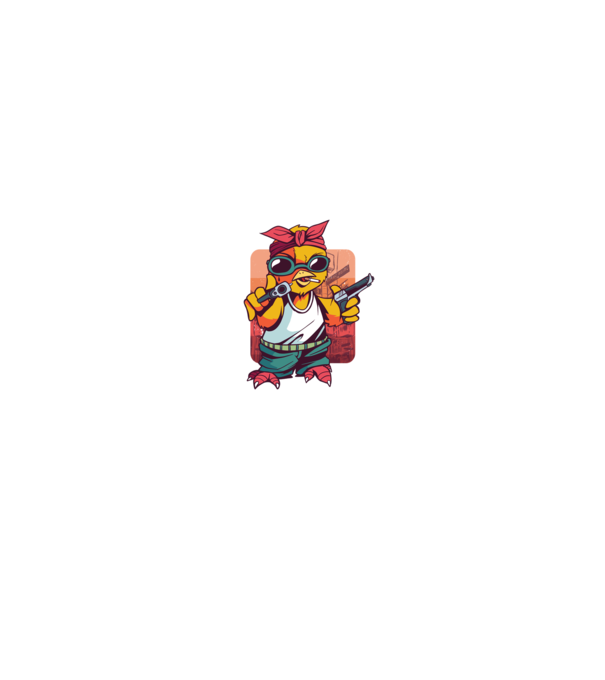 Pew Pew Madafakas Csirke minta fekete pólón