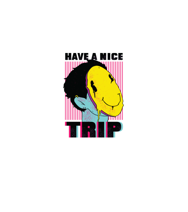 Have a nice Trip minta világos rózsaszín pólón