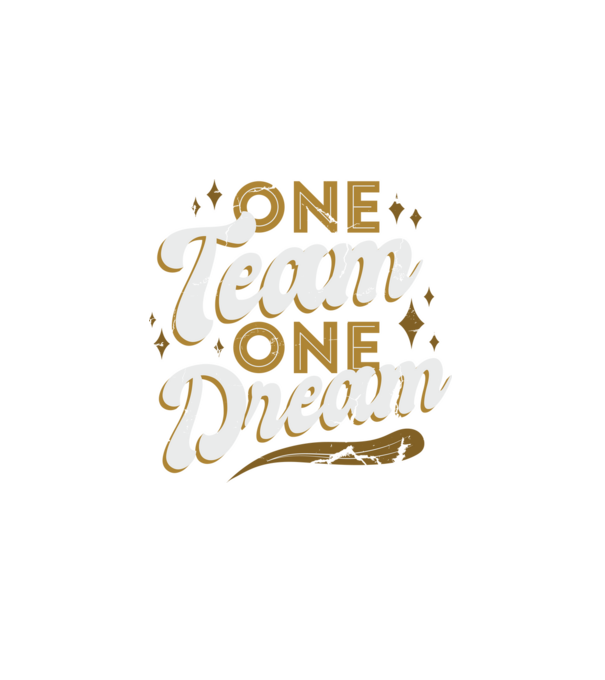 One Team One Dream minta fekete pólón