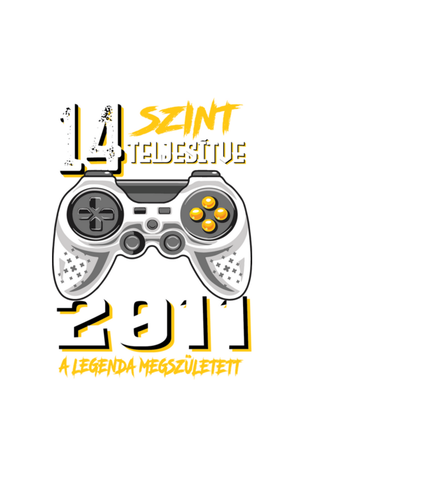 GAMER szint teljesítve 14. 2011 minta fehér pólón