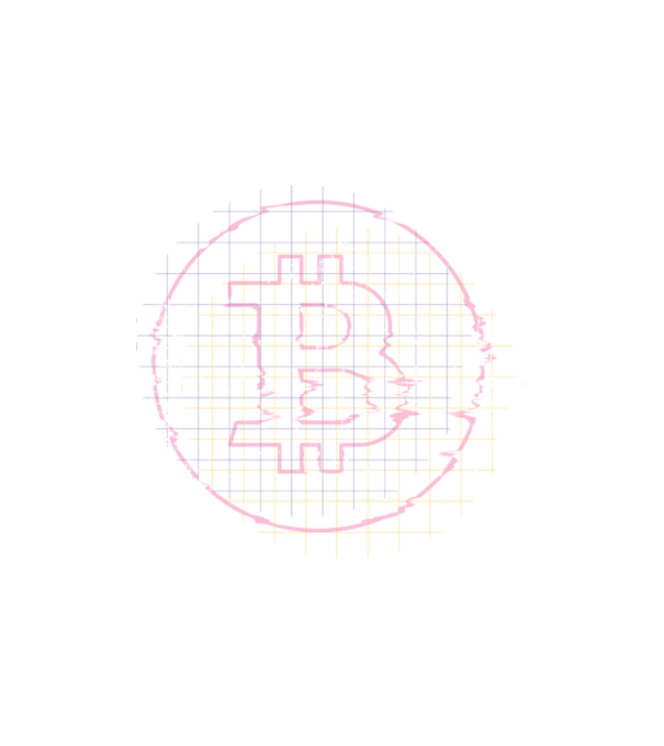 Bitcoin Glitch minta fehér pólón