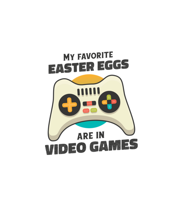 Húsvéti joystick minta fehér pólón