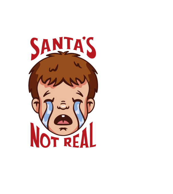 Santa is not real minta piros pólón