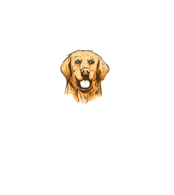 Golden retriever minta fekete pólón
