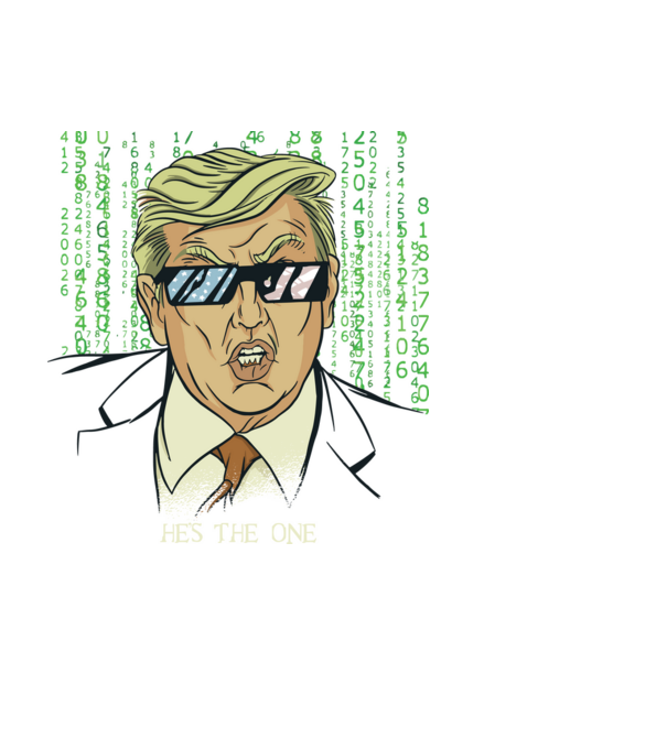 Trump Mátrix minta fekete pólón