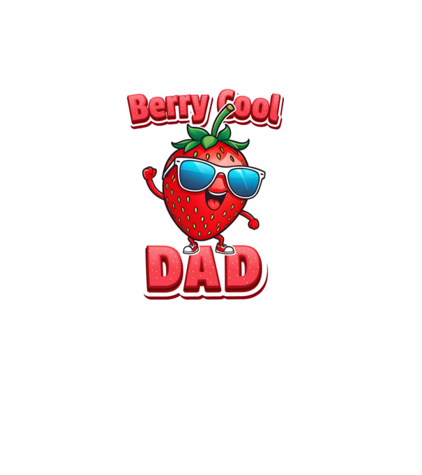 Berry Cool Dad Eper Napszemüvegben minta fekete pólón