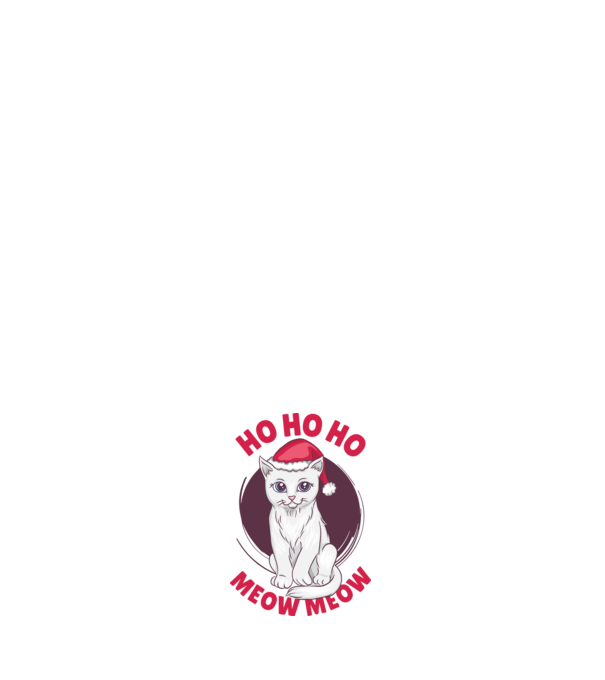 Ho Ho Ho Meow Meow Cicás Karácsony minta világos rózsaszín pólón