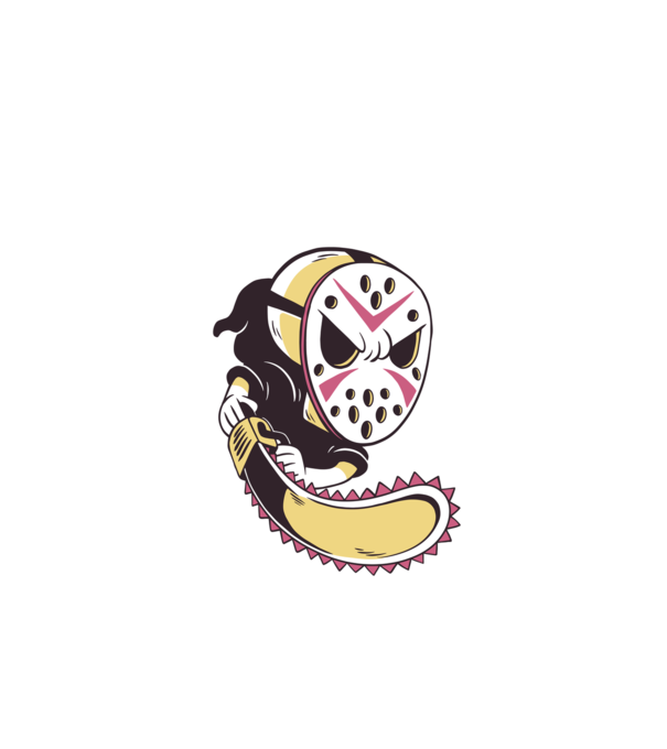 Grim Reaper Jason maszk minta fekete pólón