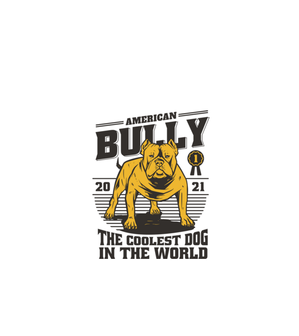 Amerikai bulldog minta fehér pólón