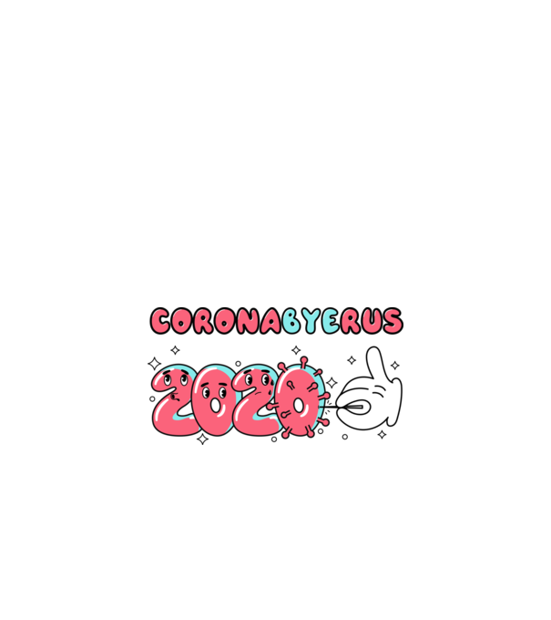 Coronabyrus 2020 minta fehér pólón