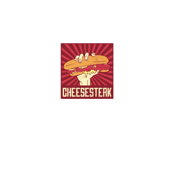Sajt steak minta királykék pólón