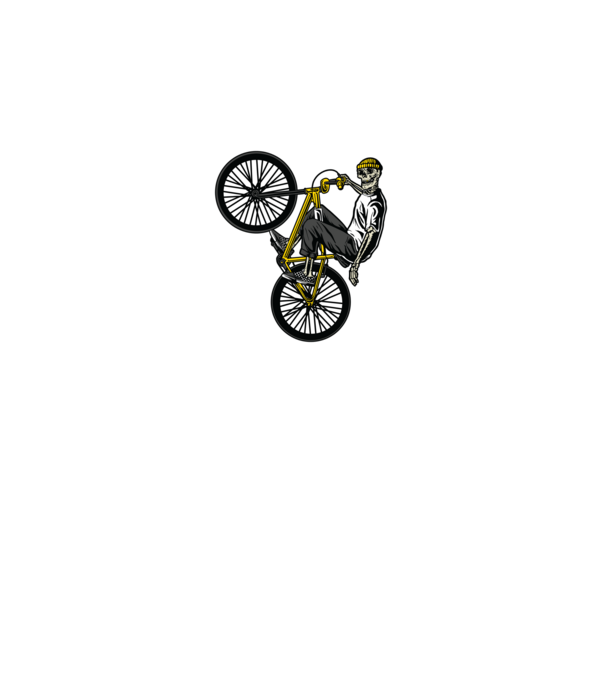 Csontváz BMX minta királykék pólón
